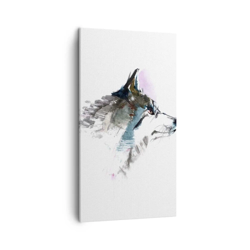 Cuadro sobre lienzo - Impresión de Imagen - Habla del lobo si lo ves - 45x80 cm