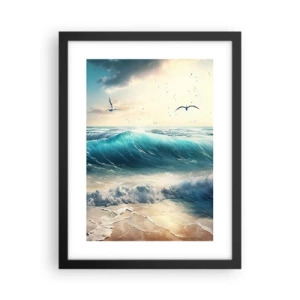 Póster en marco negro - La brisa solo para ti - 30x40 cm