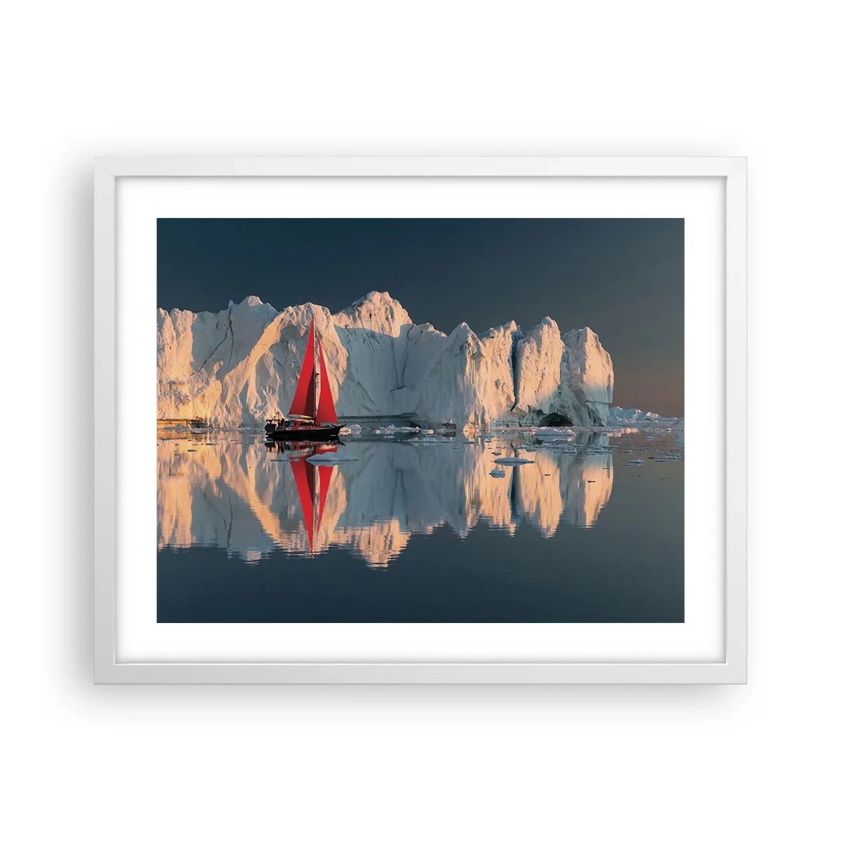 Póster en marco blanco - En el límite del mundo - 50x40 cm