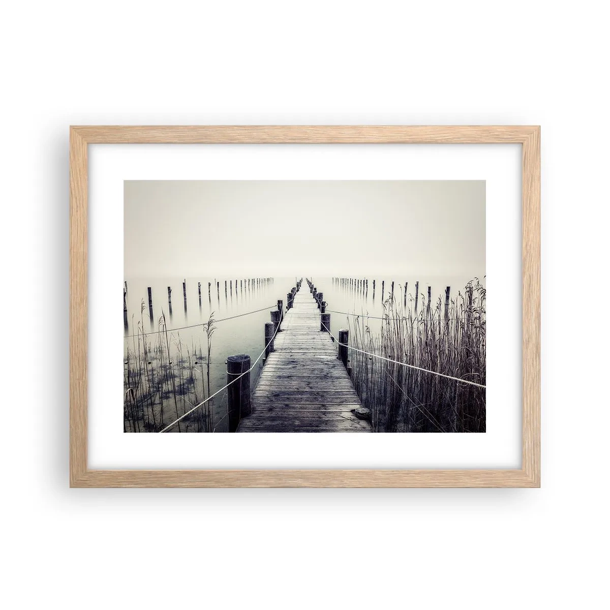 Póster en marco roble claro - Sumergirse en la paz - 40x30 cm