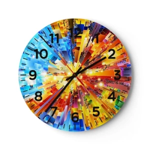 Reloj de pared - Reloj de vidrio - In medias res - 30x30 cm