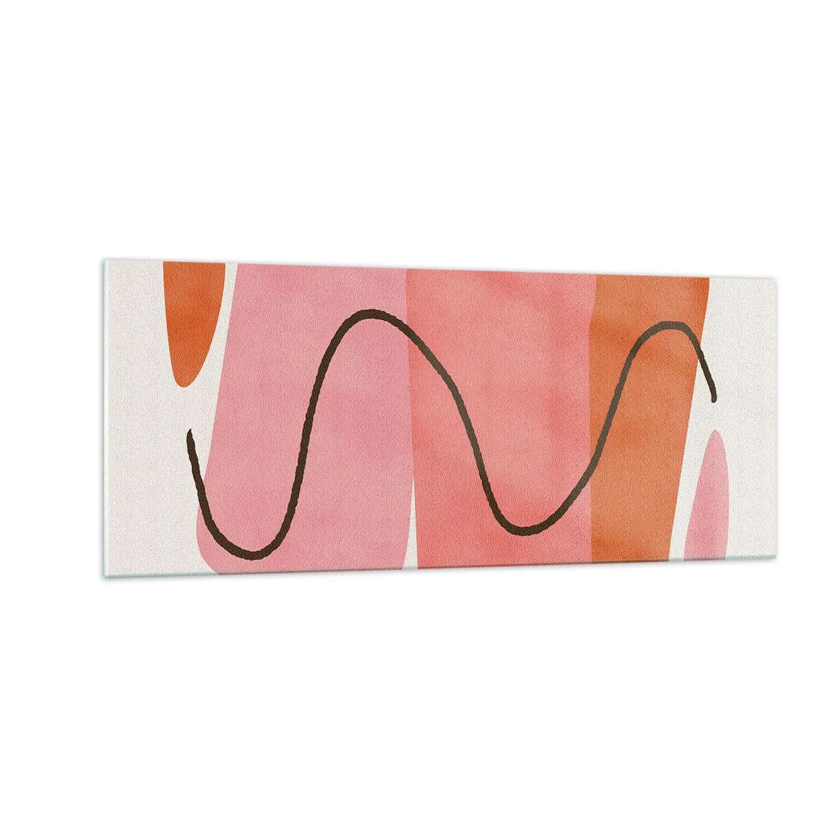 Cuadro sobre vidrio - Impresiones sobre Vidrio - Suave movimiento de formas - 100x40 cm