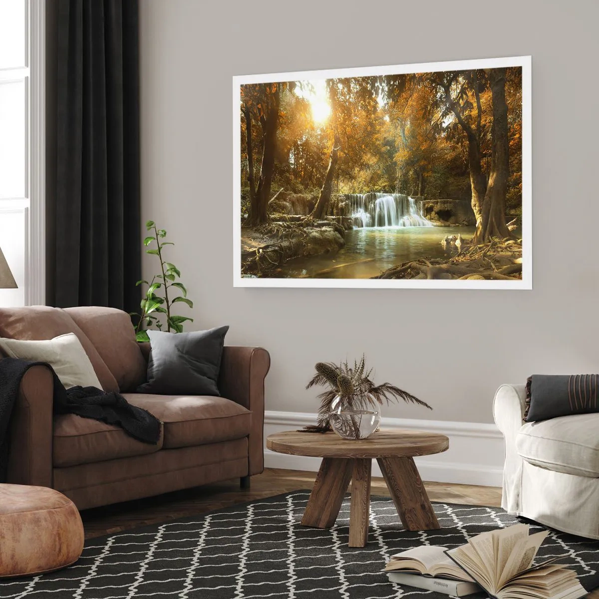 Póster - Una cascada en el parque - 40x30 cm