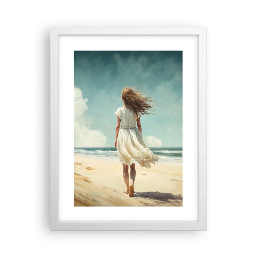 Póster en marco blanco - Al encuentro del sol y del viento - 30x40 cm