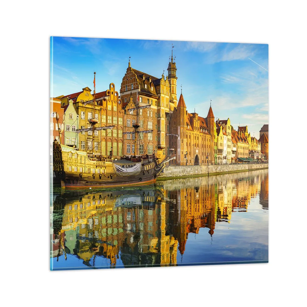 Cuadro sobre vidrio - Impresiones sobre Vidrio - Un espejo del pasado - 60x60 cm