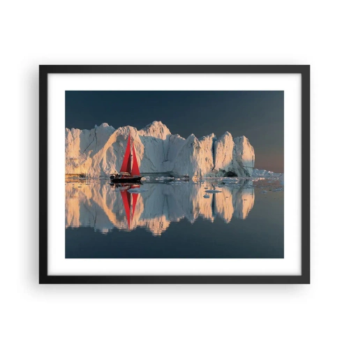 Póster en marco negro - En el límite del mundo - 50x40 cm