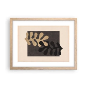 Póster en marco roble claro - Ausencia y complemento - 40x30 cm