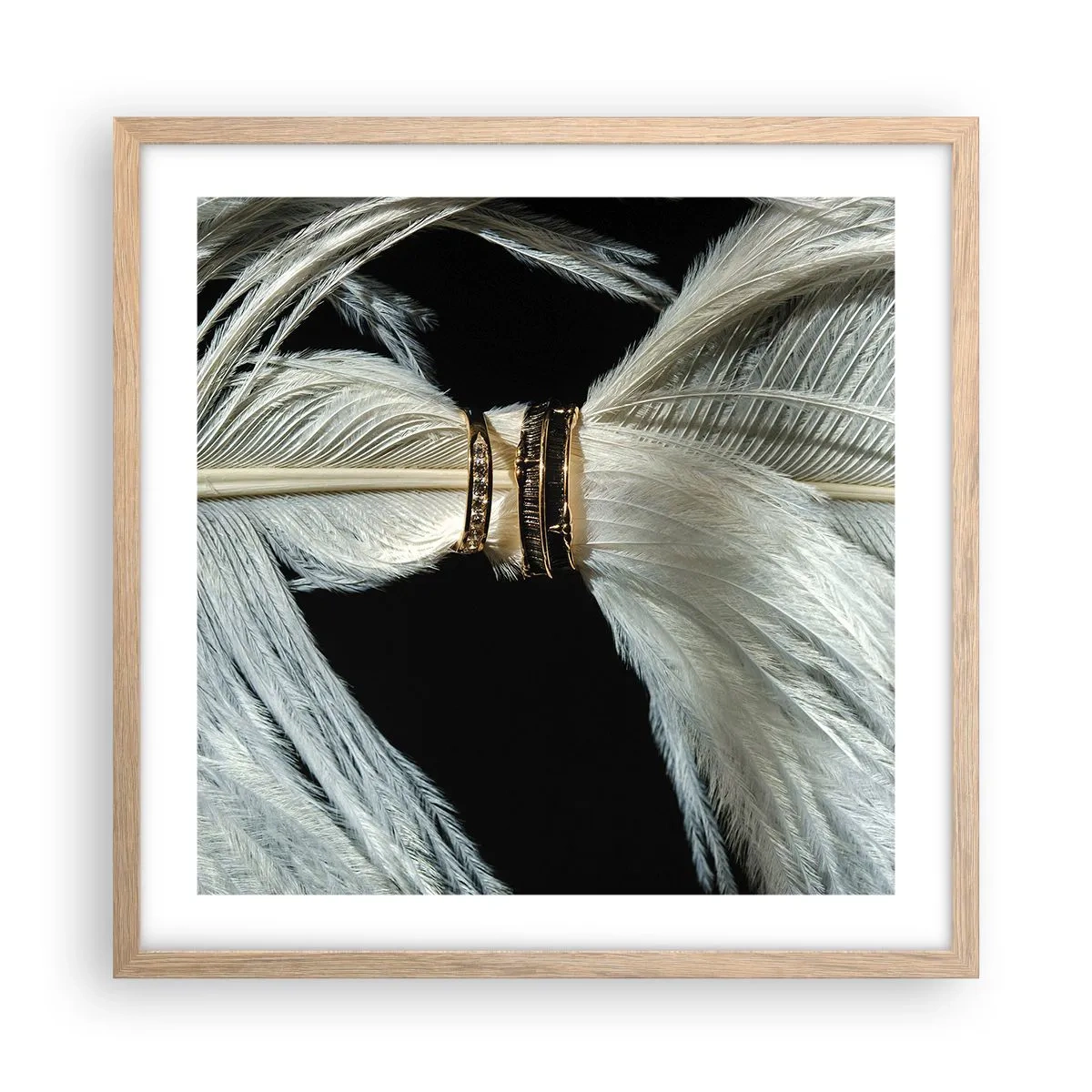 Póster en marco roble claro - ...y no te dejaré.... - 50x50 cm