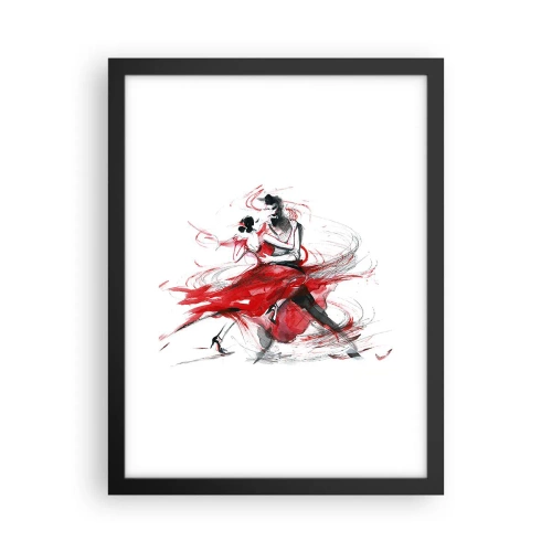 Póster en marco negro - El tango: el ritmo de la pasión - 30x40 cm