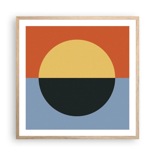 Póster en marco roble claro - Una composición de calidez y frescura - 60x60 cm