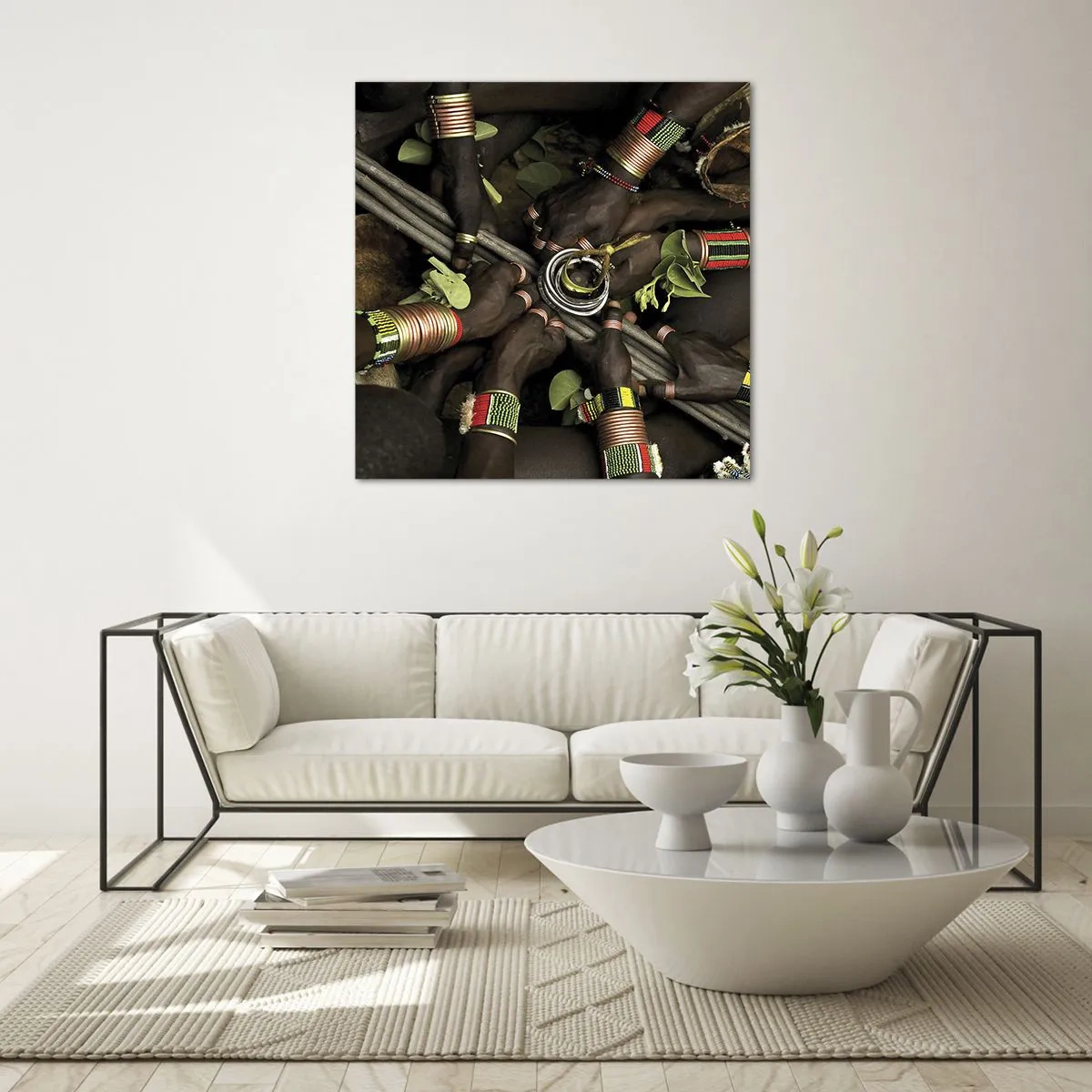 Cuadro sobre vidrio - Impresiones sobre Vidrio - Estamos juntos - 70x70 cm