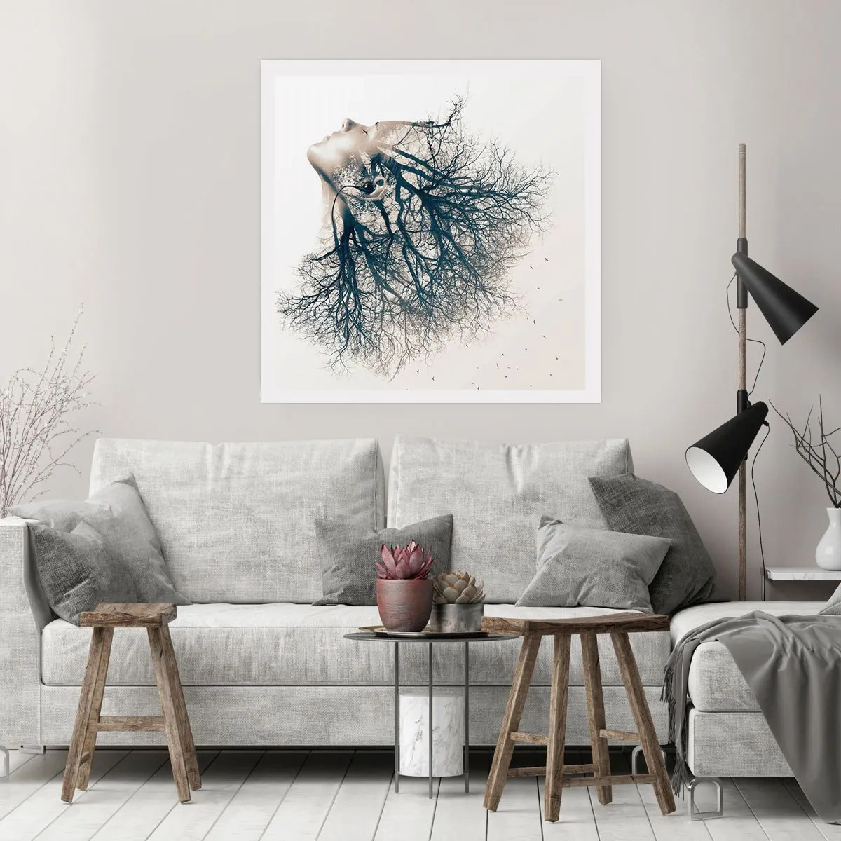 Póster - Escuchando el susurro de un árbol - 50x50 cm