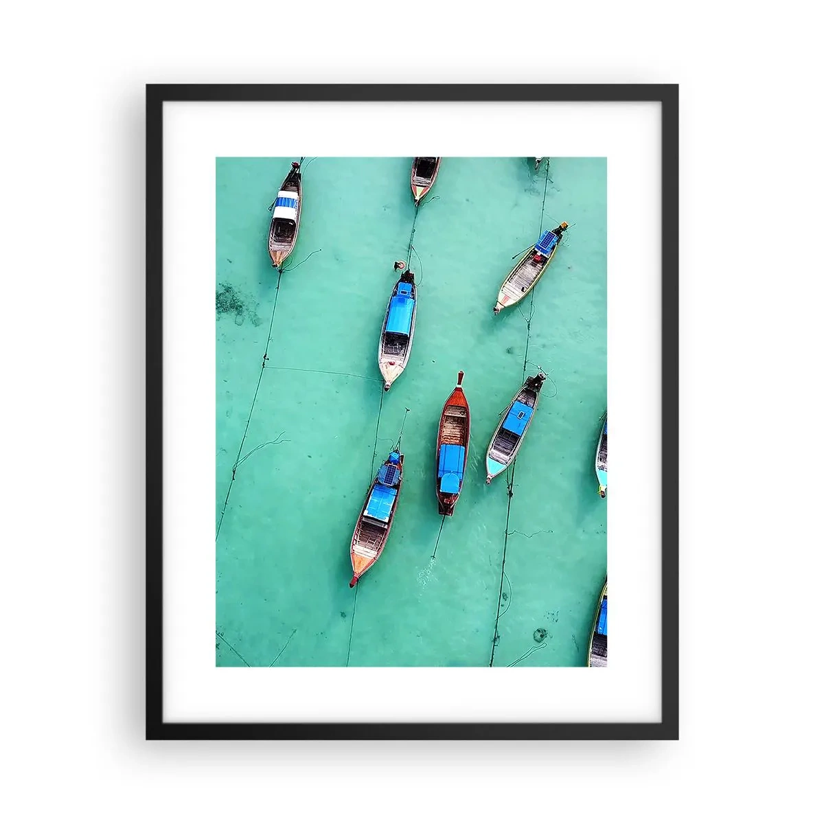 Póster en marco negro - En alegre espera - 40x50 cm