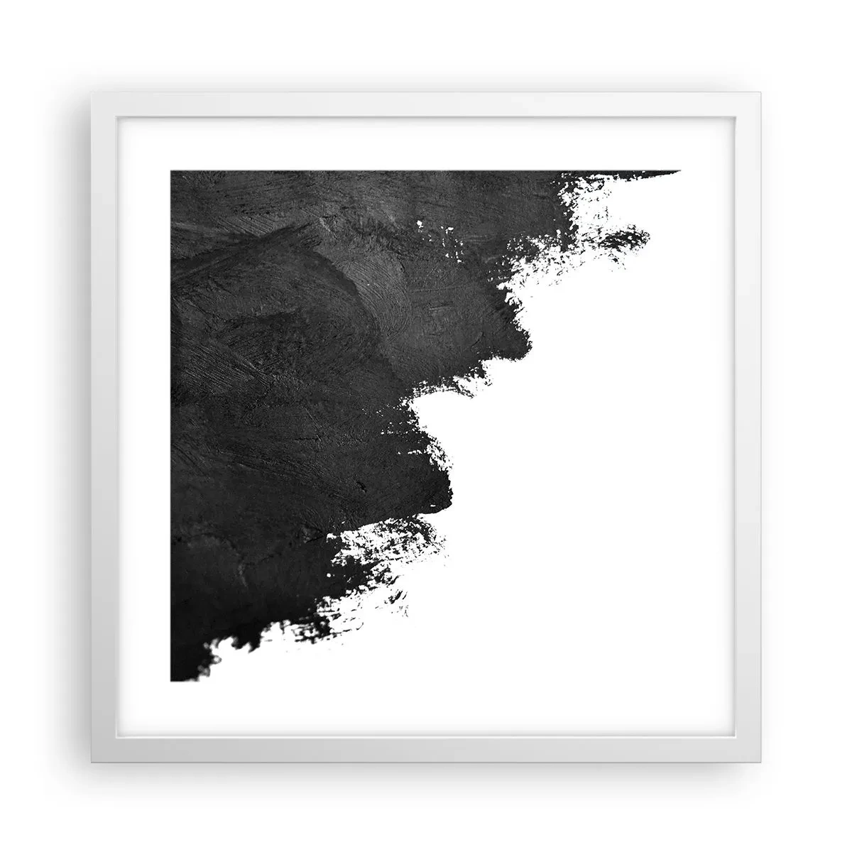 Póster en marco blanco - Elementos: tierra - 40x40 cm