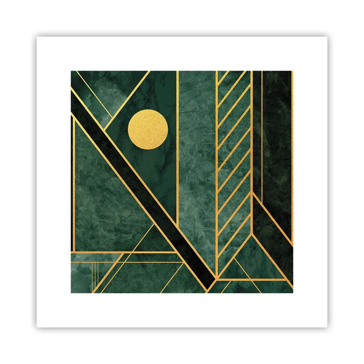 Póster - La dinámica del oro y el azul - 30x30 cm