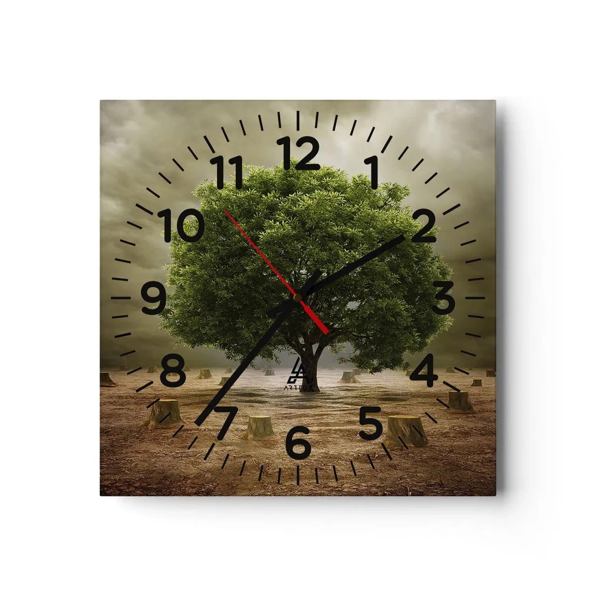 Reloj de pared - Reloj de vidrio - La esperanza - 40x40 cm