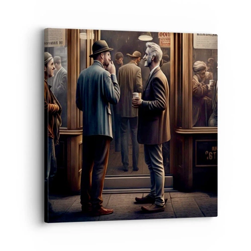 Cuadro sobre lienzo - Impresión de Imagen - Un buen momento del día - 30x30 cm