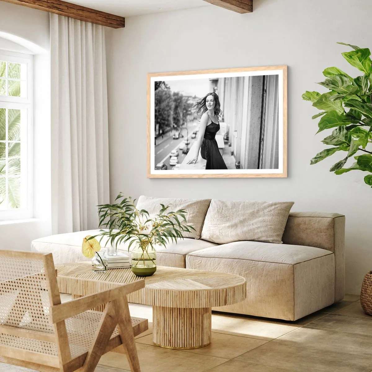 Póster en marco roble claro - Ciertamente, parisina - 50x40 cm