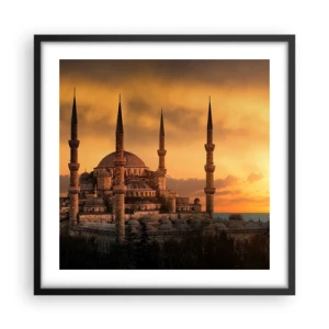 Póster en marco negro - Dios es grande - 50x50 cm