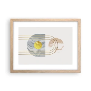 Póster en marco roble claro - Brillo y resplandor - 40x30 cm