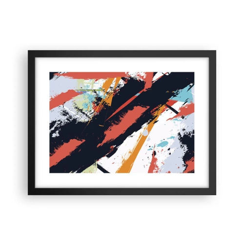 Póster en marco negro - Composición dinámica - 40x30 cm