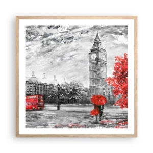 Póster en marco roble claro - Un día emocionante - 60x60 cm