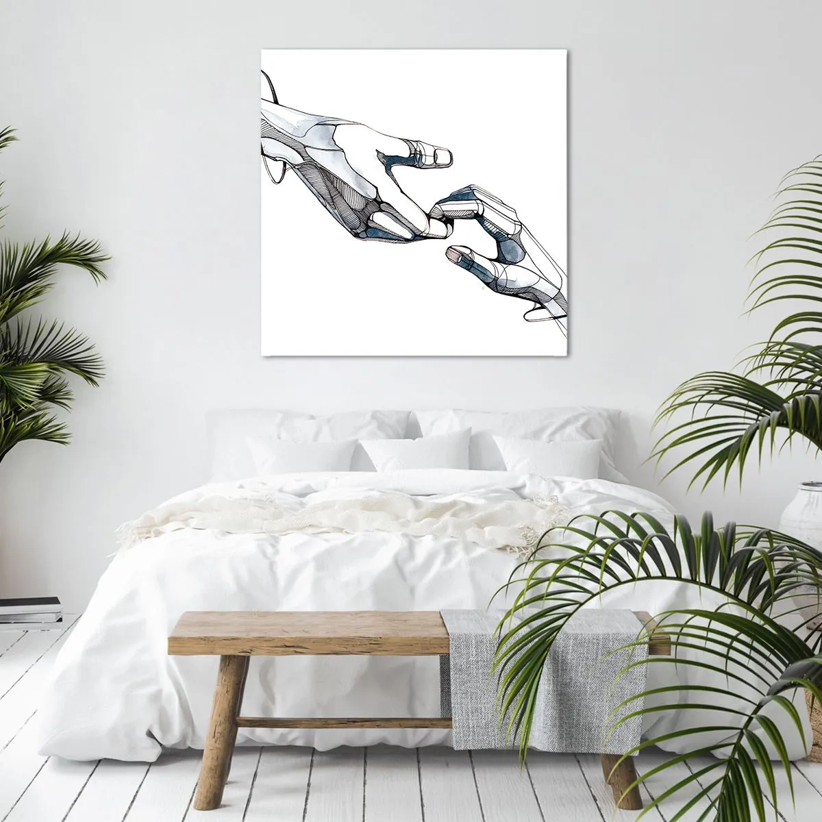 Cuadro sobre lienzo - Impresión de Imagen - Un buen gesto - 70x70 cm