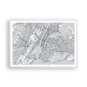 Póster en marco blanco - Anatomía de una metrópolis - 100x70 cm
