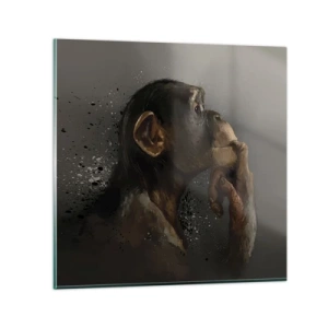 Cuadro sobre vidrio - Impresiones sobre Vidrio - La evolución del pensador - 40x40 cm