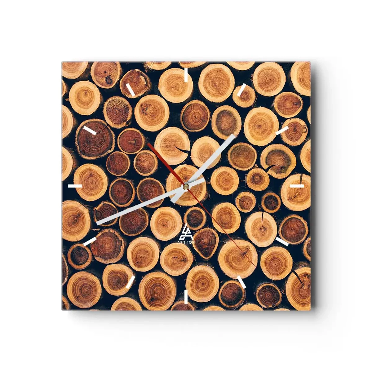 Reloj de pared - Reloj de vidrio - ¿Qué edad tengo? - 40x40 cm