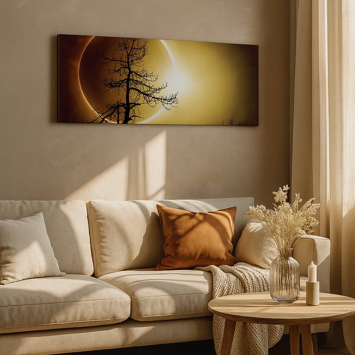 Cuadro sobre lienzo - Impresión de Imagen - Eclipse total - 30x30 cm