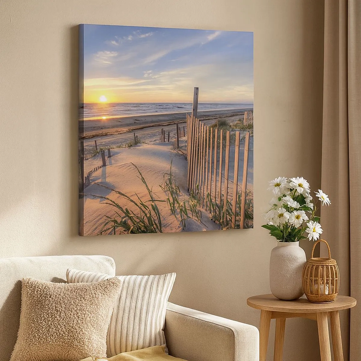 Cuadro sobre lienzo - Impresión de Imagen - El resplandor y la sombra del viento - 30x30 cm