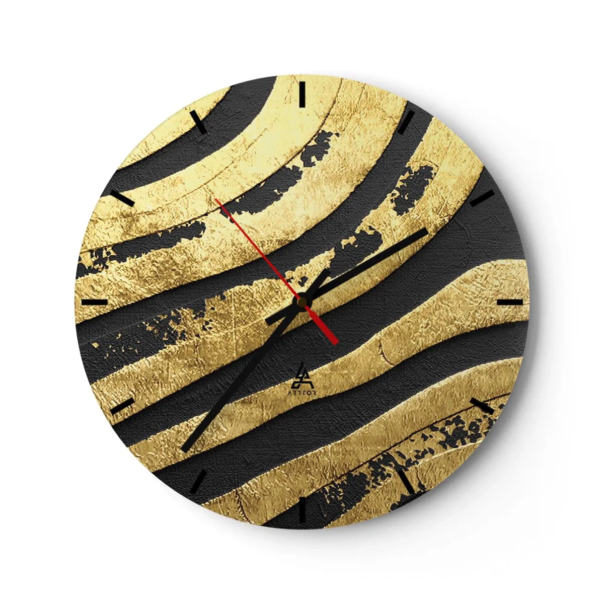 Reloj de pared - Reloj de vidrio - Todo fluye - 40x40 cm