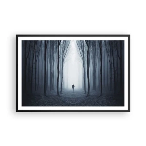 Póster en marco negro - Alto y claro - 91x61 cm