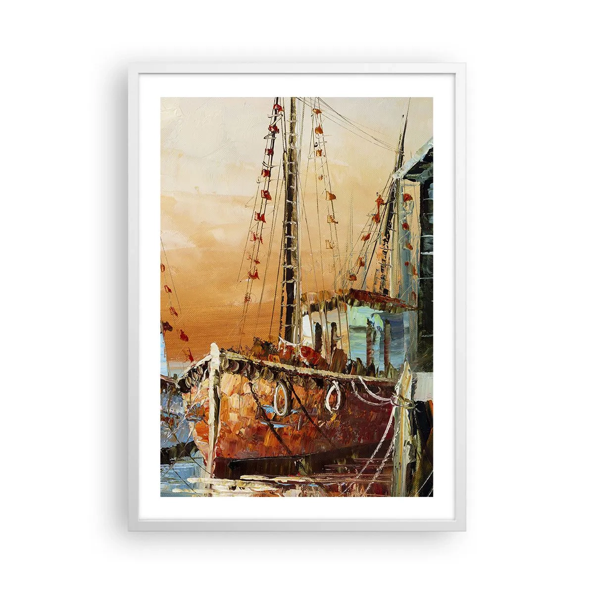 Póster en marco blanco - Regreso pacífico - 50x70 cm
