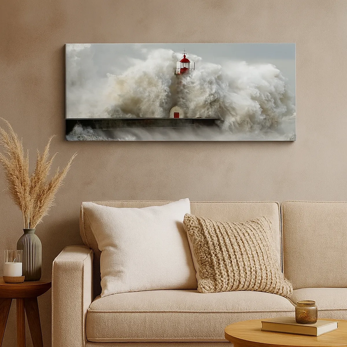 Cuadro sobre lienzo - Impresión de Imagen - La furia del océano - 30x30 cm