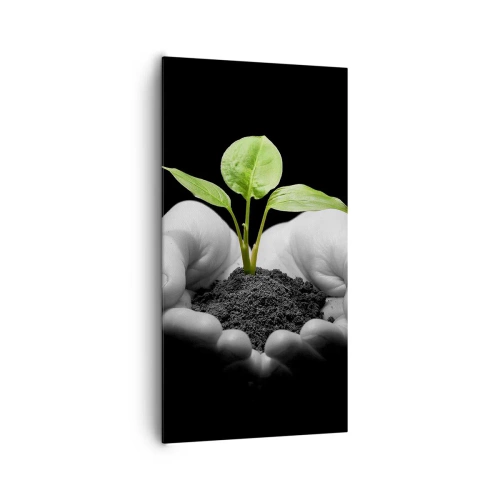 Cuadro sobre lienzo - Impresión de Imagen - Amo la naturaleza, la protejo - 65x120 cm