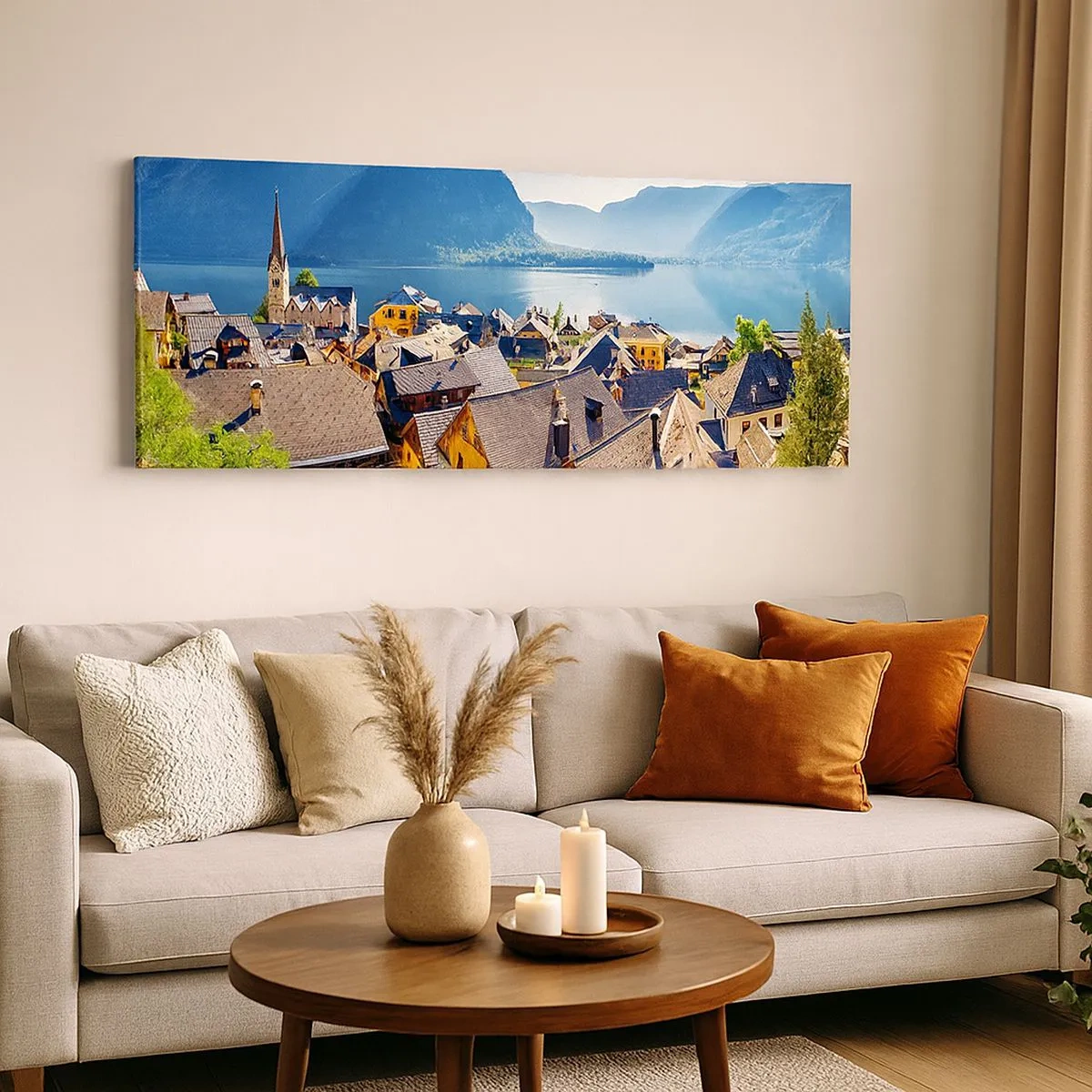 Cuadro sobre lienzo - Impresión de Imagen - No podría ser más pintoresco - 100x40 cm