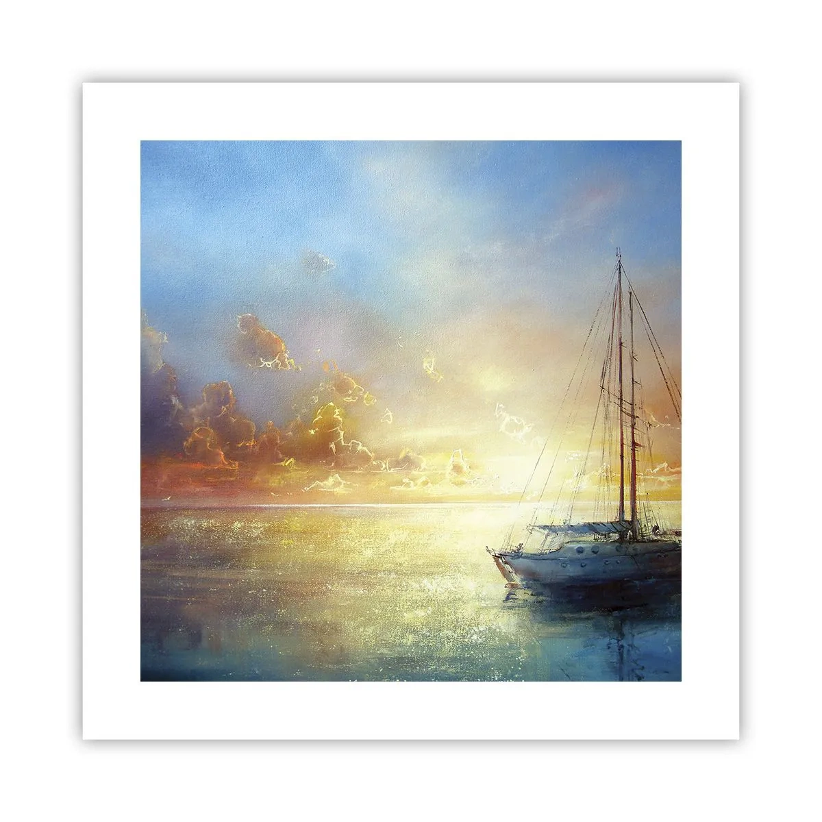 Póster - En una bahía dorada - 40x40 cm