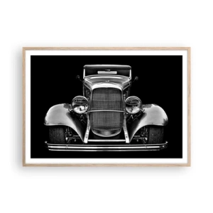 Póster en marco roble claro - Un verdadero caballero - 100x70 cm