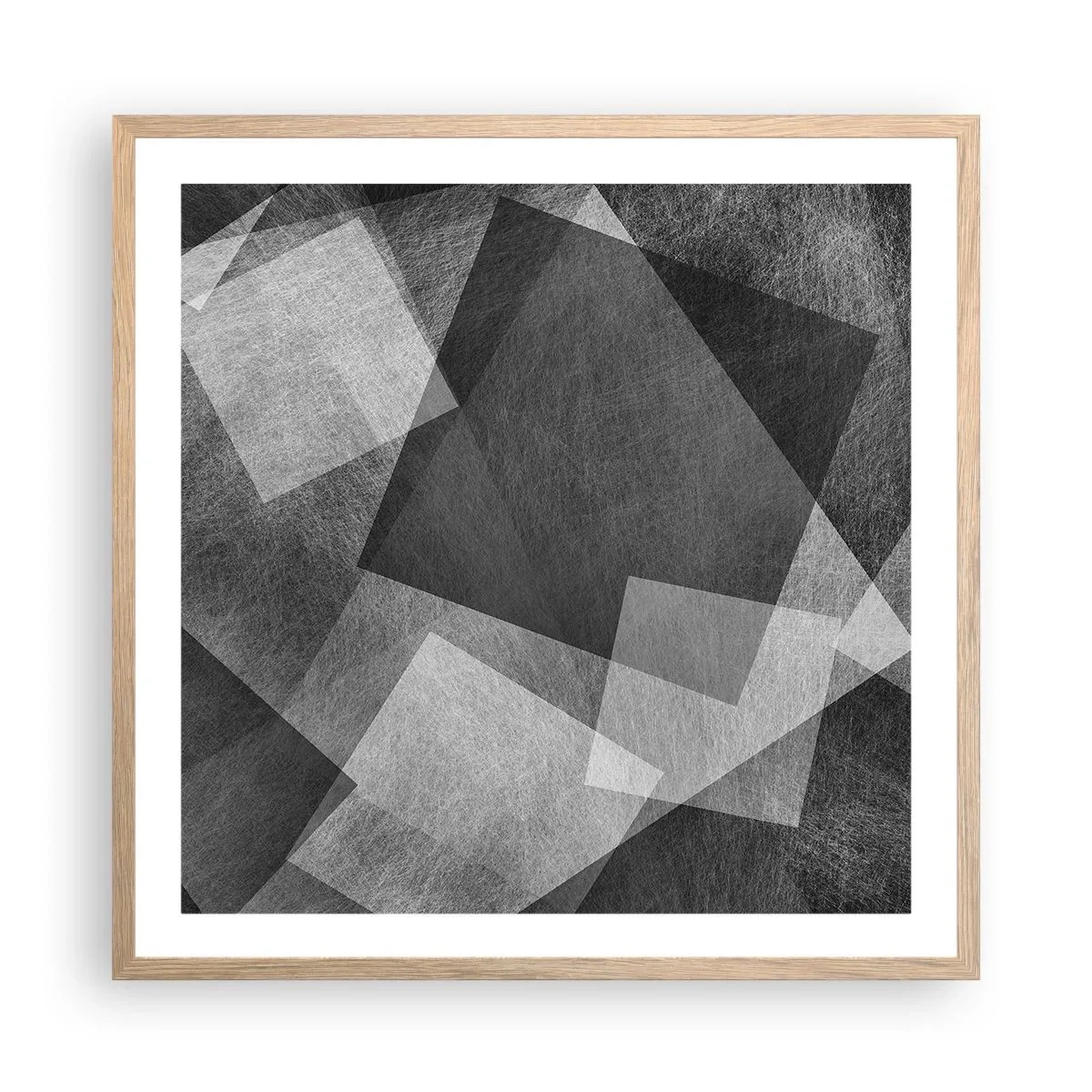 Póster en marco roble claro - Un símbolo eterno de permanencia y orden - 60x60 cm