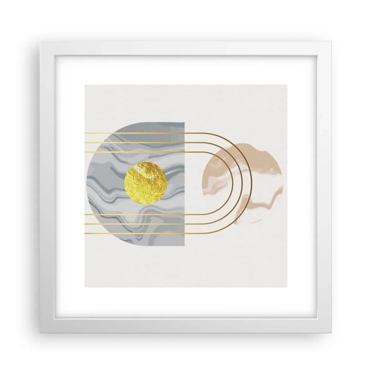 Póster en marco blanco - Brillo y resplandor - 30x30 cm