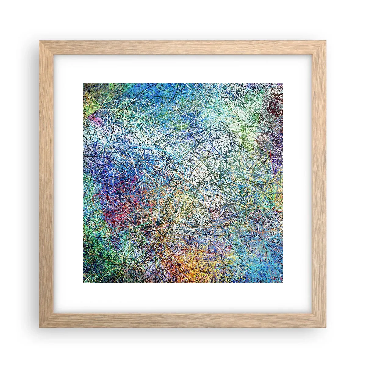 Póster en marco roble claro - No es tan fácil - 30x30 cm