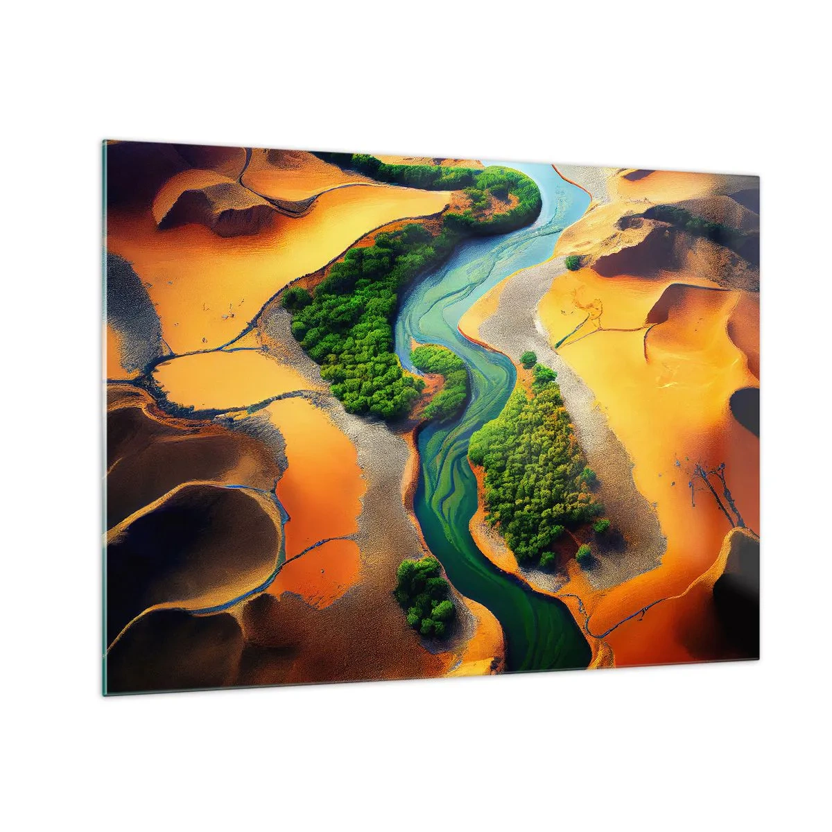 Cuadro sobre vidrio - Impresiones sobre Vidrio - Río que da vida - 70x50 cm
