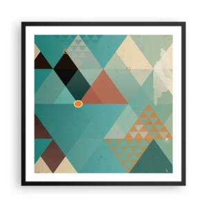 Póster en marco negro - Uno para todos y todos para uno - 60x60 cm