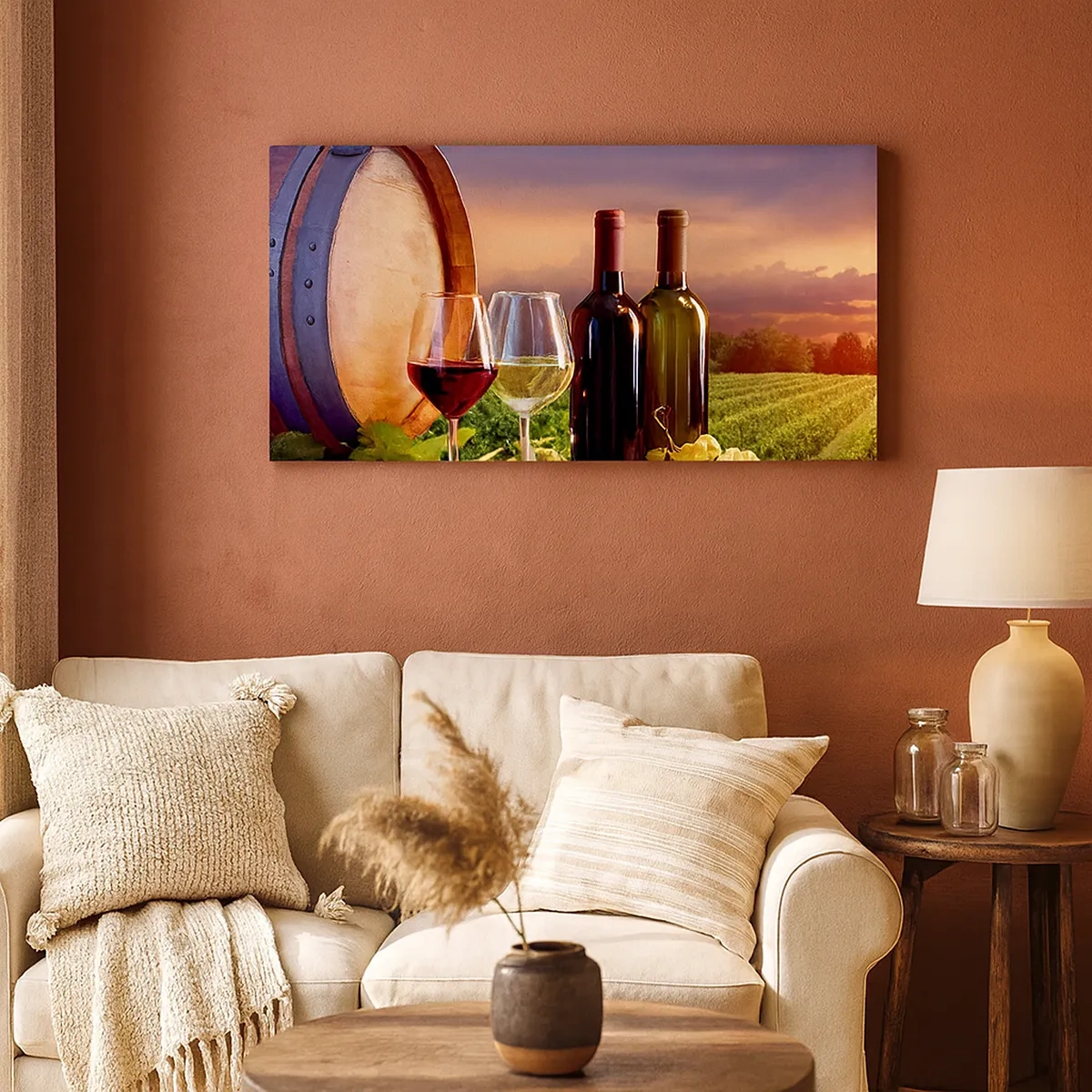 Cuadro sobre lienzo - Impresión de Imagen - Aquí la vida tiene un sabor - 30x30 cm