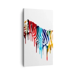 Cuadro sobre lienzo - Impresión de Imagen - No solo blanco y negro - 45x80 cm