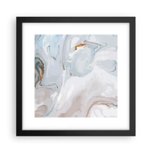 Póster en marco negro - Blanco fusión - 30x30 cm