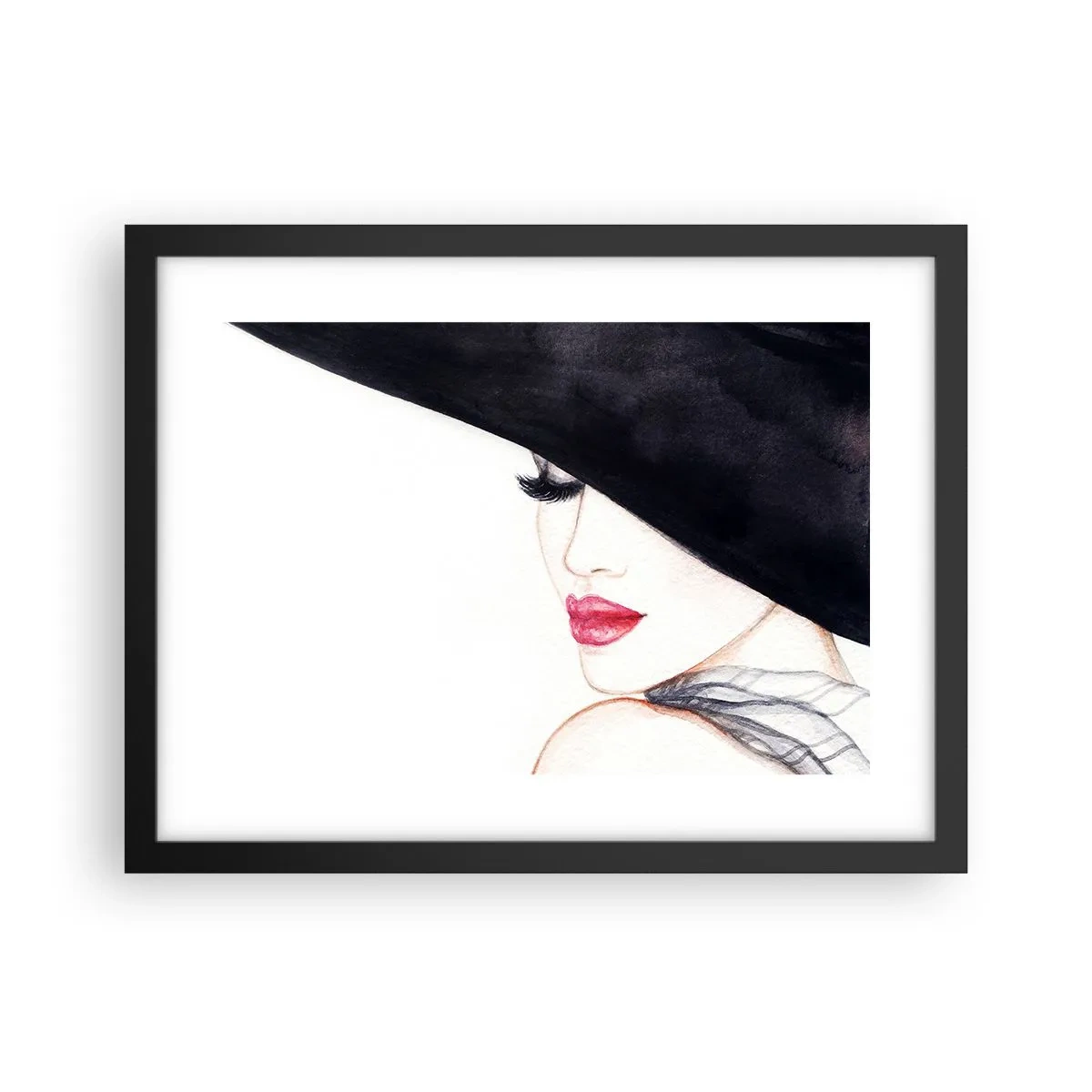 Póster en marco negro - Elegancia y sensualidad - 40x30 cm