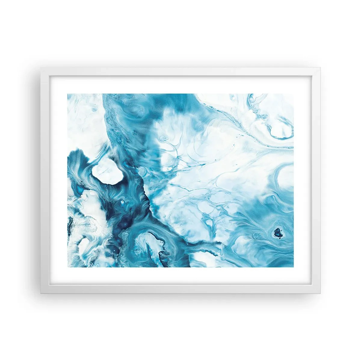 Póster en marco blanco - Un concierto azul - 50x40 cm